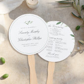 Classic Elegance Script Greenerity Wedding Program Fächer