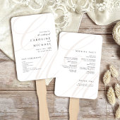 Classic Elegance Script Monogram Wedding Program Fächer
