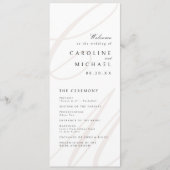 Classic Elegance Script Monogram Wedding Program Menükarte (Vorderseite)