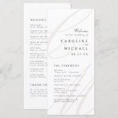 Classic Elegance Script Monogram Wedding Program Menükarte (Vorne/Hinten)