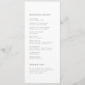 Classic Elegance Script Monogram Wedding Program Programm (Rückseite)