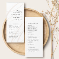 Classic Elegance Script Monogram Wedding Program