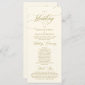 Classic Elegance Vintag Gold, Hochzeitsfeier P Programm (Vorne/Hinten)