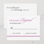 Classic Elegance Wedding Antwort Postkarte (Vorne/Hinten)