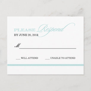 Classic Elegance Wedding Antwort Postkarte