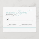 Classic Elegance Wedding Antwort Postkarte (Vorderseite)