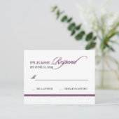 Classic Elegance Wedding Antwort Postkarte (Stehend Vorderseite)
