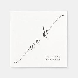 Classic Elegance Wedding Cocktail Napkin Serviette