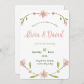 Classic Elegance Wedding Einladung (Vorne/Hinten)