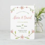 Classic Elegance Wedding Einladung (Stehend Vorderseite)