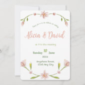 Classic Elegance Wedding Einladung (Vorderseite)