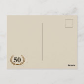 Classic Elegant 50. High School Wiedersehen - 2 Ta Postkarte (Rückseite)