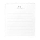 Classic Elegant Ampersand Couple Initial Notizblock (Vorderseite)