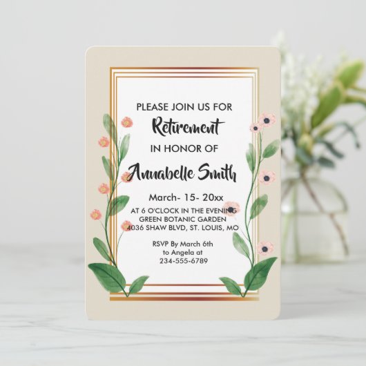 Classic & Elegant     Anspruchsvoll Einladung (Stehend Vorderseite)