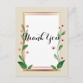 Classic & Elegant Anspruchsvoll Vielen Dank Postkarte