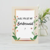 Classic & Elegant Anspruchsvolle Bridesmaid Einladung (Stehend Vorderseite)