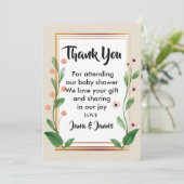 Classic & Elegant    Anspruchsvoller Dank Einladung (Stehend Vorderseite)