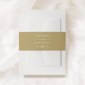 Classic Elegant Antique Gold Wedding Monogram Einladungsbanderole