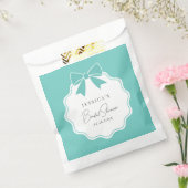 Classic Elegant Aquamarin Blue Bow Ribbon Brautpar Geschenktütchen (Versiegelt)