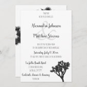 Classic Elegant B&W Joshua Silhouette Hochzeit Einladung (Vorne/Hinten)