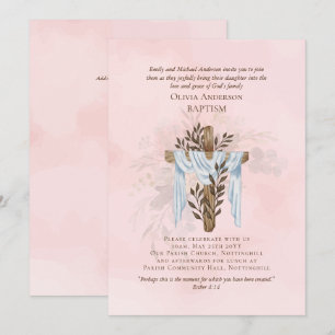 Classic Elegant BAPTISM Einfaches Rosa