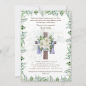 Classic Elegant BAPTISM Einladung Greenery Lilys (Vorderseite)