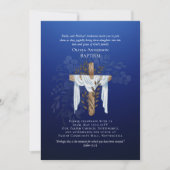 Classic Elegant BAPTISM Einladung Sapphire Blue (Vorderseite)