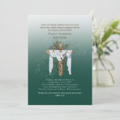 Classic Elegant BAPTISM laden Emerald Green ein (Stehend Vorderseite)