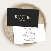 Classic Elegant Beruflich Black Visitenkarte