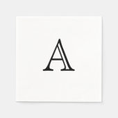 Classic Elegant Beruflich Monogram Serviette (Vorderseite)