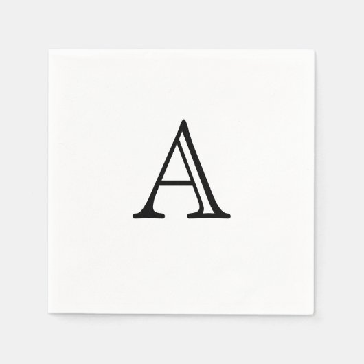 Classic Elegant Beruflich Monogram Serviette (Vorderseite)