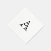 Classic Elegant Beruflich Monogram Serviette (Ecke)