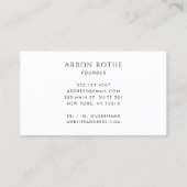 Classic Elegant Beruflich Taupe Gray Visitenkarte (Rückseite)