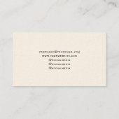 Classic & Elegant Beruflich Visitenkarte (Rückseite)
