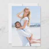 Classic Elegant Blau und Weiß Blumen Dankeskarte (Rückseite)