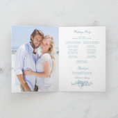 Classic Elegant Blue and White Floral Program Programm (Innenseite)