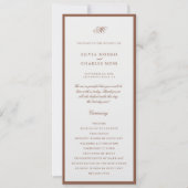 Classic Elegant Brown & Ecru Wedding Program (Vorderseite)