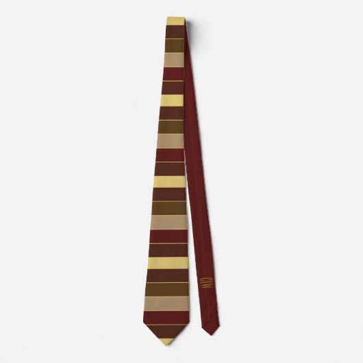 CLASSIC ELEGANT BROWN GOLD STRIPE PATTER FÜR IHN KRAWATTE (Vorderseite)