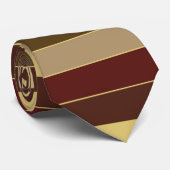 CLASSIC ELEGANT BROWN GOLD STRIPE PATTER FÜR IHN KRAWATTE (Gerollt)