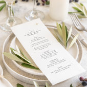 Classic Elegant Celestial Gold Moon Stars Hochzeit Menükarte