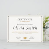 Classic Elegant Certificate of Achievement Design (Stehend Vorderseite)