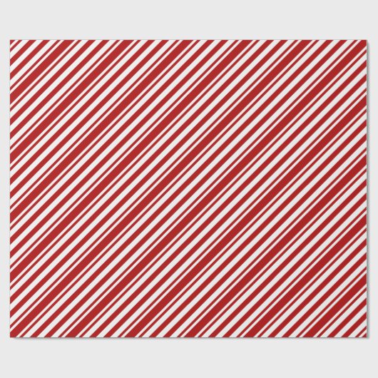 Classic Elegant Christmas Candy Cane Geschenkpapier (Flach)