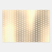 Classic Elegant Christmas Gold Polka Dots Geschenkpapier Set (Vorderseite)