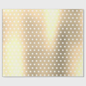 Classic Elegant Christmas Gold White Polka Dots Geschenkpapier (Flach)