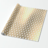 Classic Elegant Christmas Gold White Polka Dots Geschenkpapier (Ungerollt)