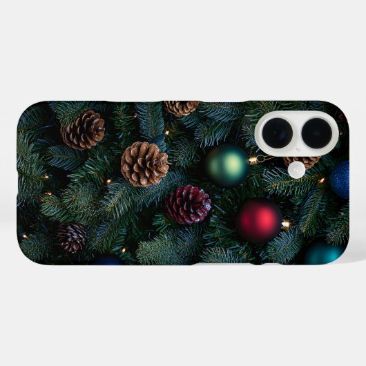 Classic Elegant Christmas Tree Ornaments Case-Mate iPhone Hülle (Rückseite (Horizontal))