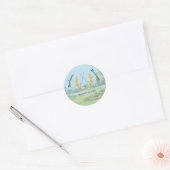 Classic Elegant Custom Golf Theme Wedding Runder Aufkleber (Umschlag)