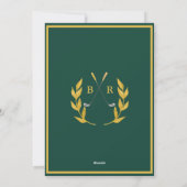 Classic Elegant Custom Monogram Golf Theme  Einladung (Rückseite)