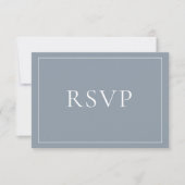 Classic Elegant Dusty Blue Script UAWG RSVP Karte (Vorderseite)