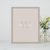 Classic Elegant Family Monogram Notepad (Stehend Vorderseite)